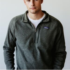 Men's Gray Half-Zip Sweater M